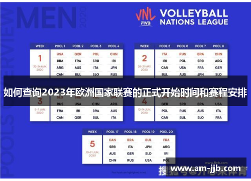 如何查询2023年欧洲国家联赛的正式开始时间和赛程安排